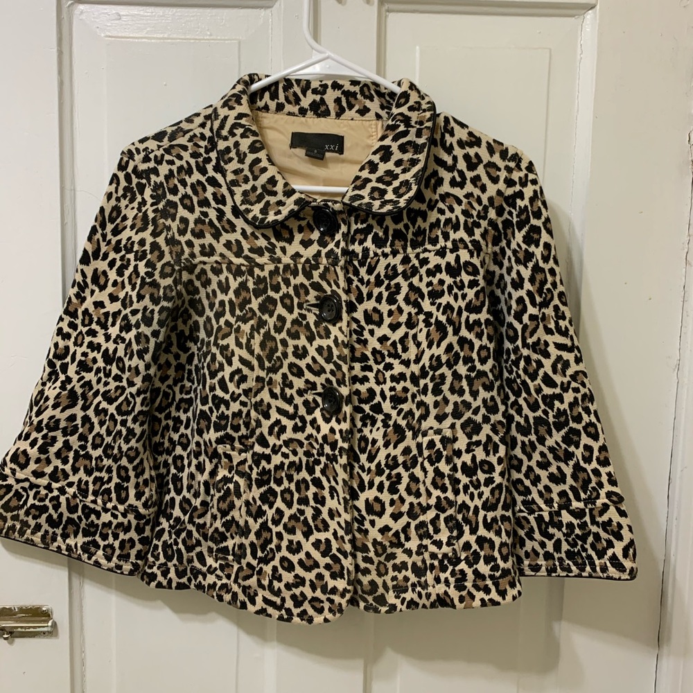 Leopard Forever Twenty-One Swing Jacket, Size S